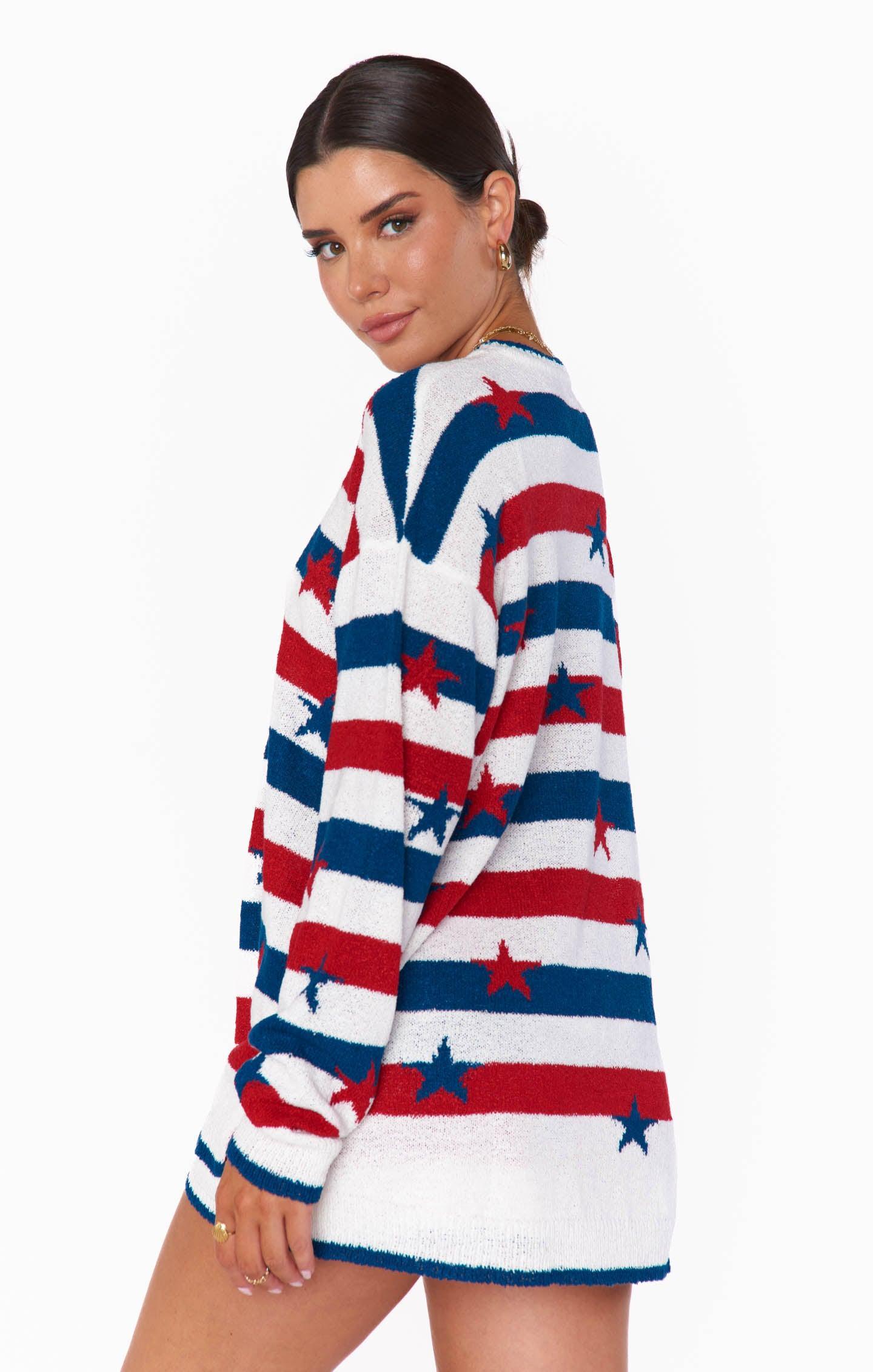 Go To Sweater ~ Star Spangled Stripe Knit Product Image