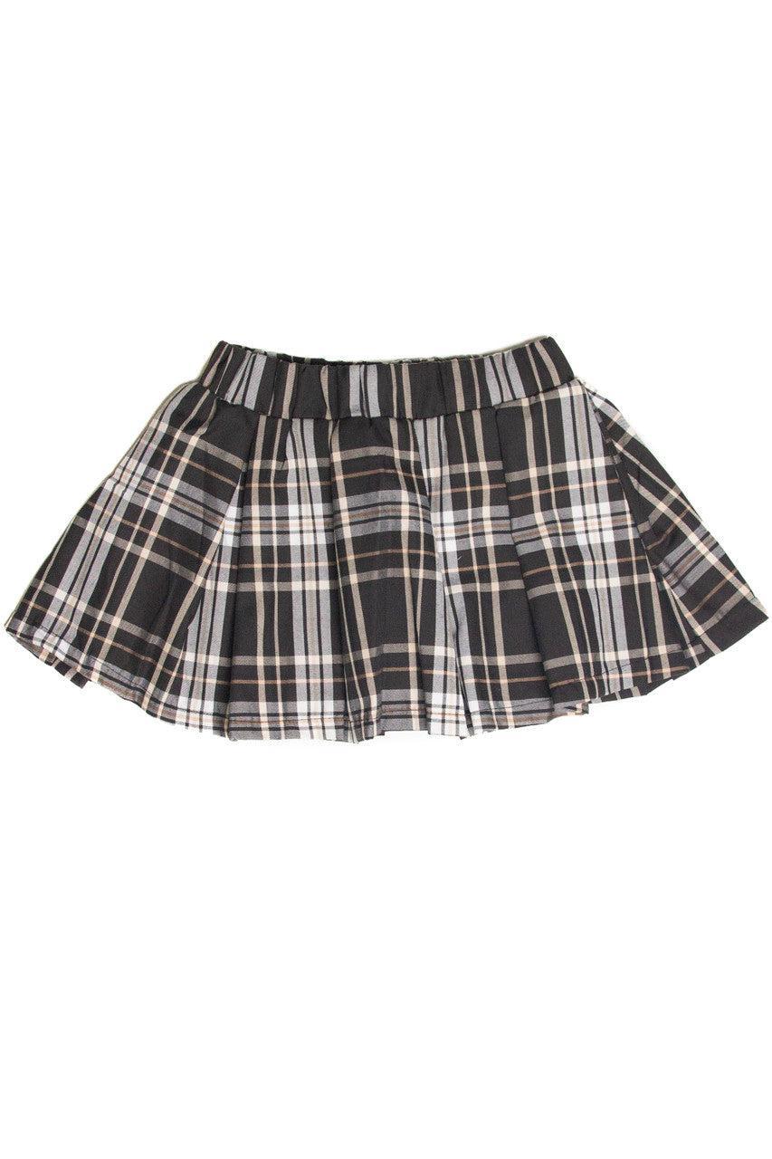 Pleated Plaid Mini Skort Product Image
