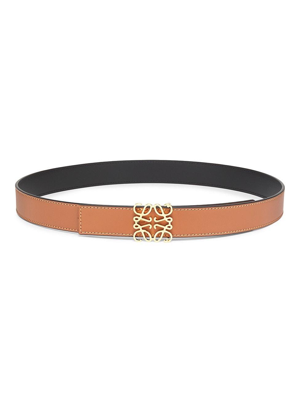 Womens Anagram Reversible Smooth Leather Belt Product Image