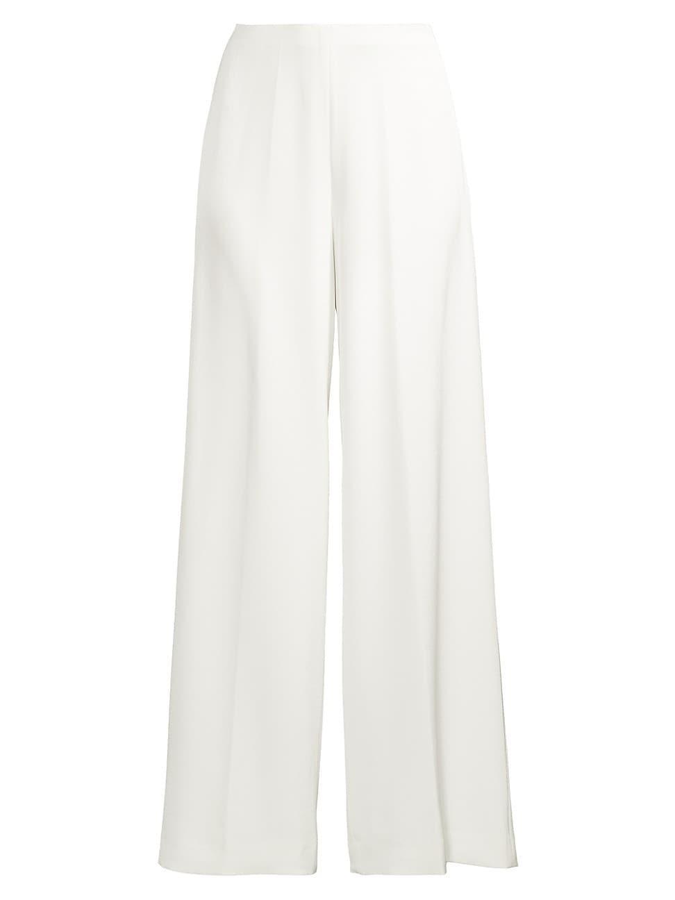 Womens Crepe Wide-Leg Pants Product Image
