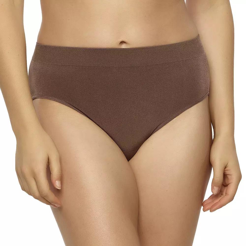 Plus Size Paramour by Felina Body Smooth Hi-Cut Brief Panty 645128, Women's, Size: Medium, Pink  Rtn Product Image