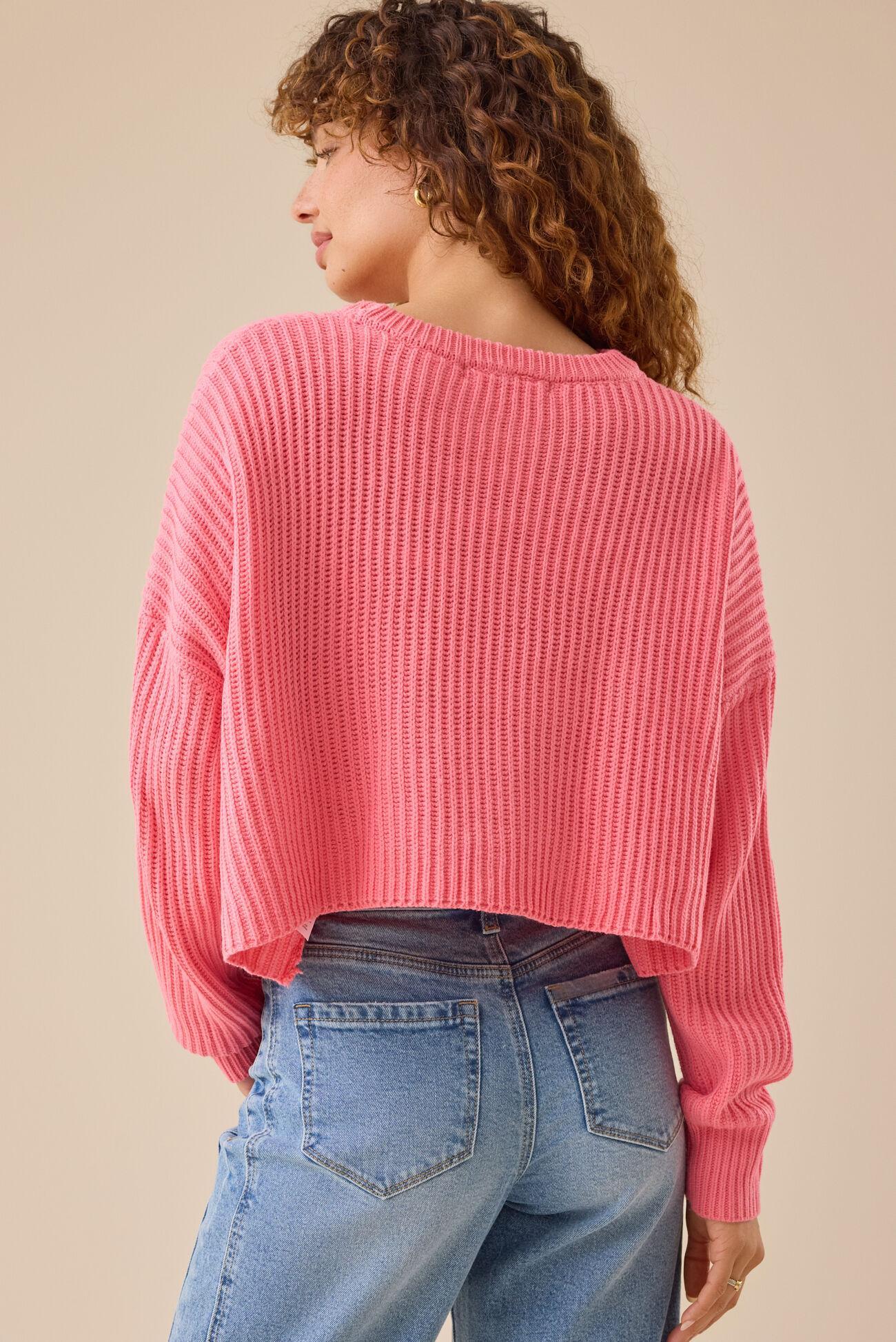 Dot Knit Boxy Sweater Product Image