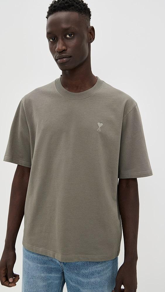 AMI ADC Boxy Fit Tonal Logo Tee | Shopbop Product Image
