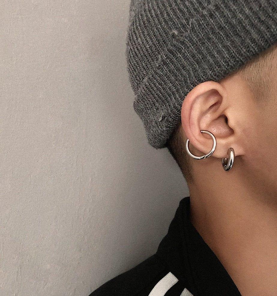 THICK HOOP RING EARRING Product Image