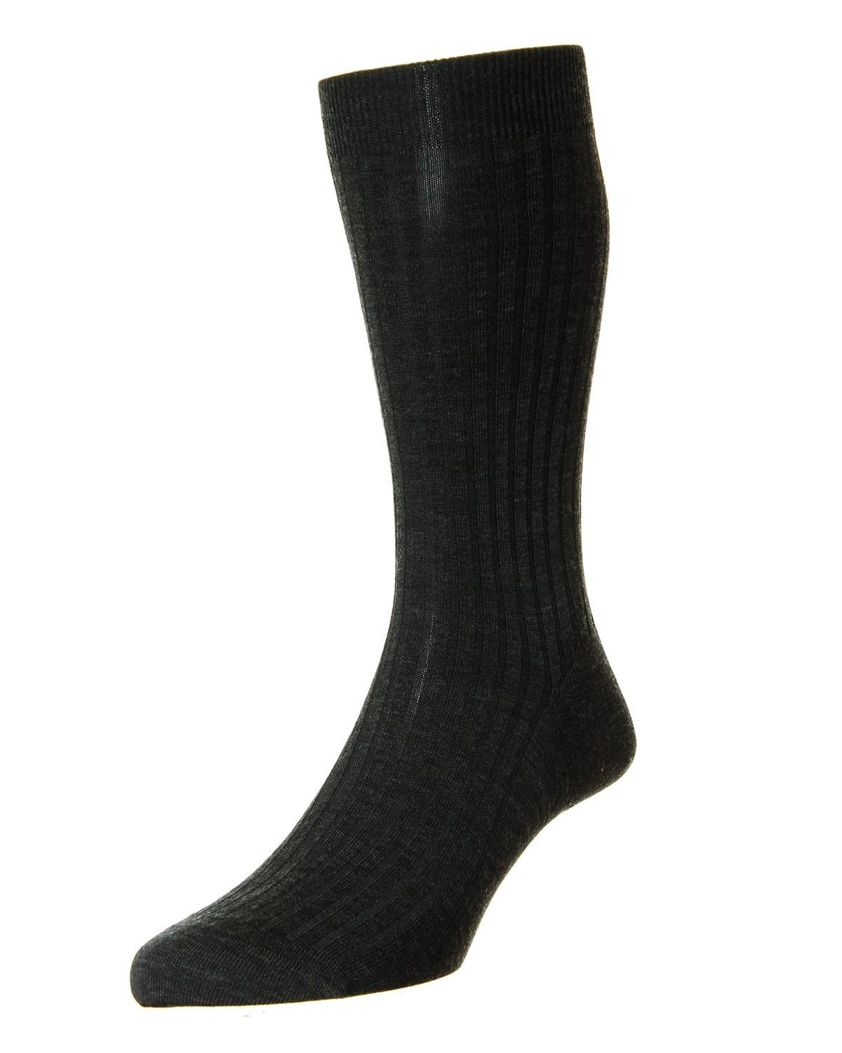 Men's Laburnum Ribbed Wool Mid-Calf Socks Product Image