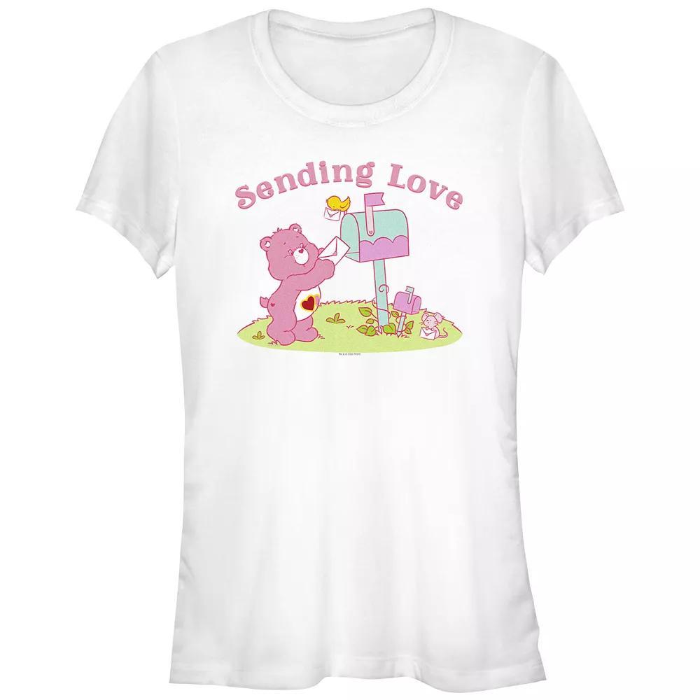 Juniors' Care Bears Sending Love Graphic Tee, Girl's, Size: Small, White Product Image