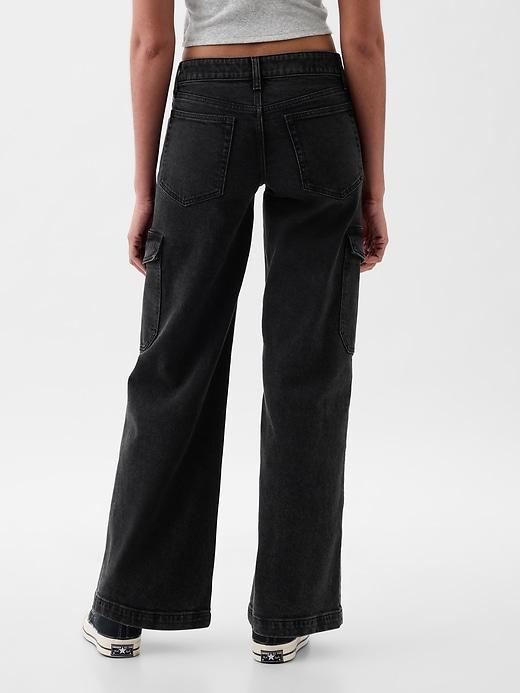 Low Rise Stride Wide-Leg Cargo Jeans Product Image