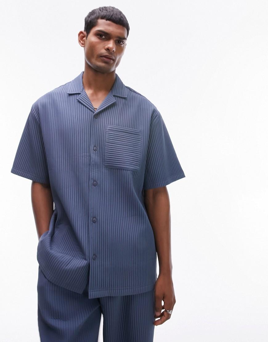 Topman short sleeve plisse shirt Product Image