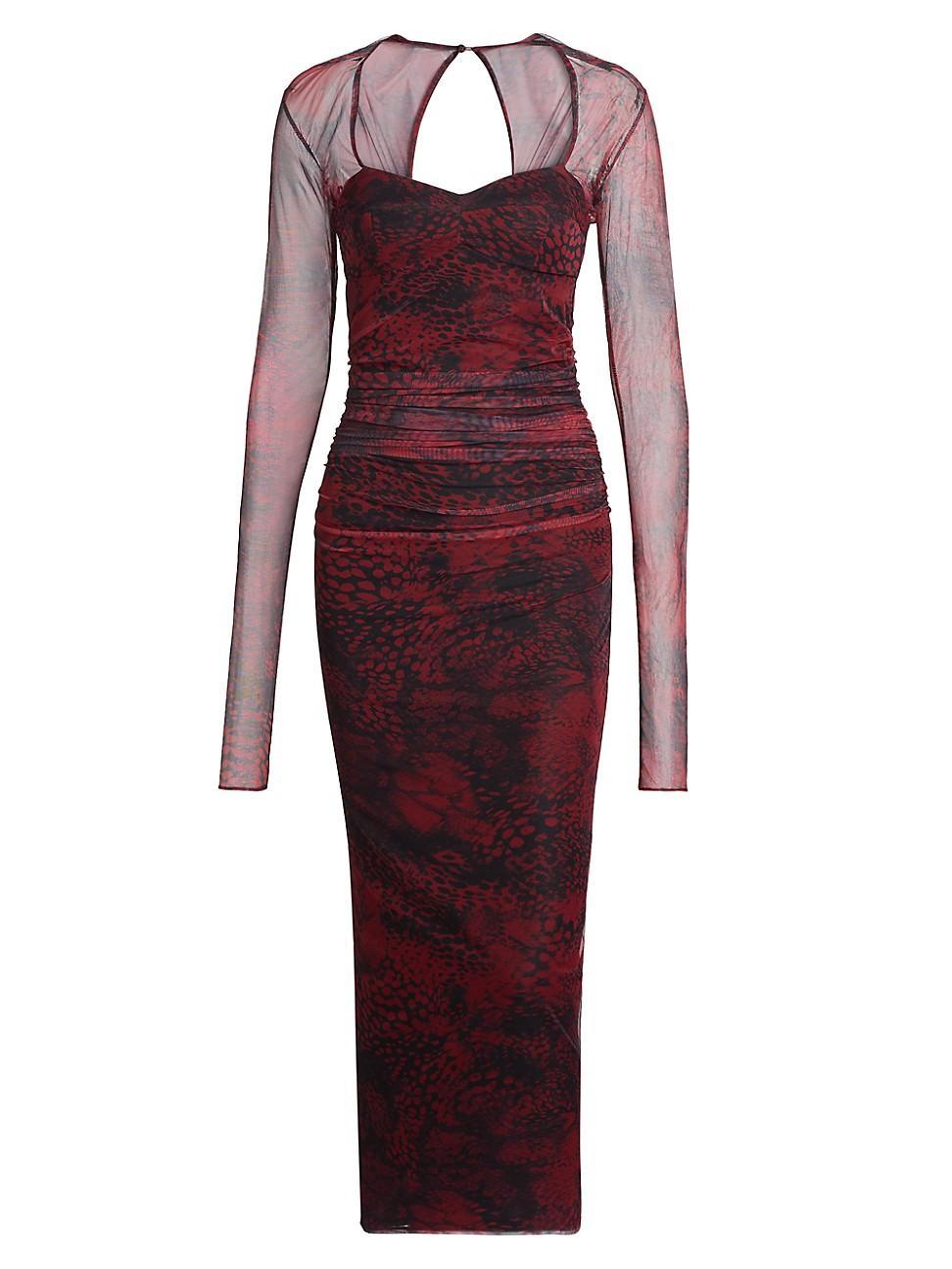 Womens Cade Printed Body-Con Midi-Dress Product Image