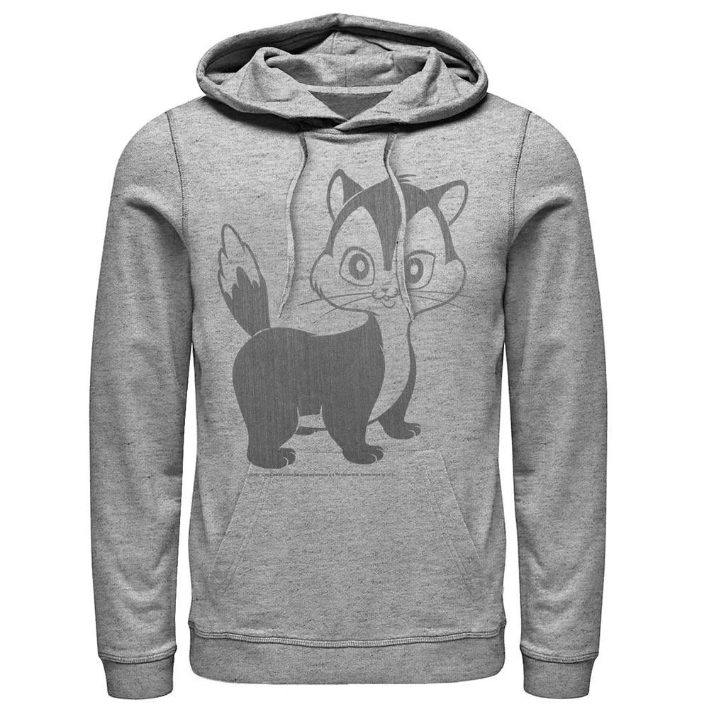 Men's Looney Tunes Pussyfoot Portrait Hoodie, Size: Small, Athletic Grey Product Image