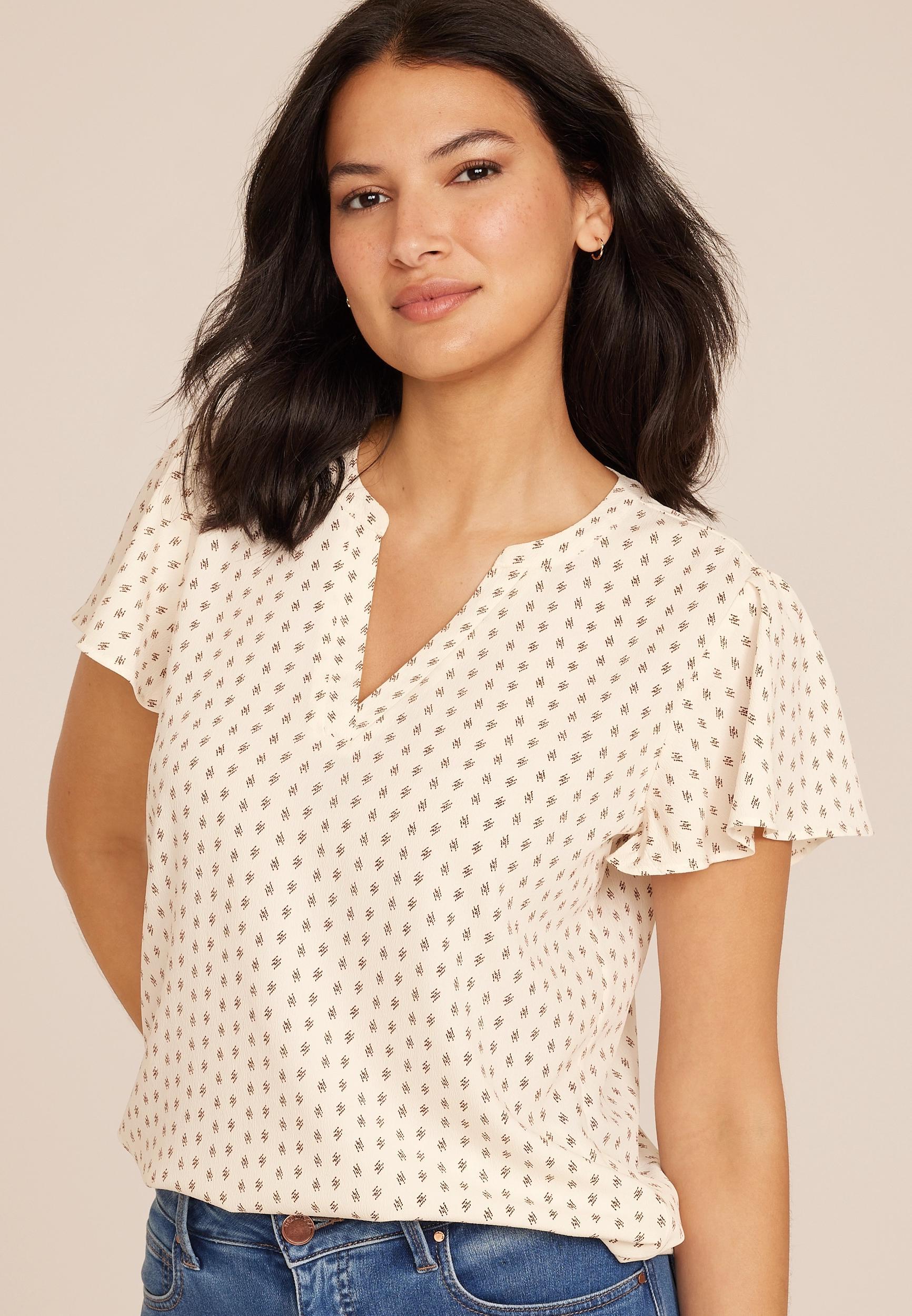 Atwood Flutter Sleeve Blouse Product Image
