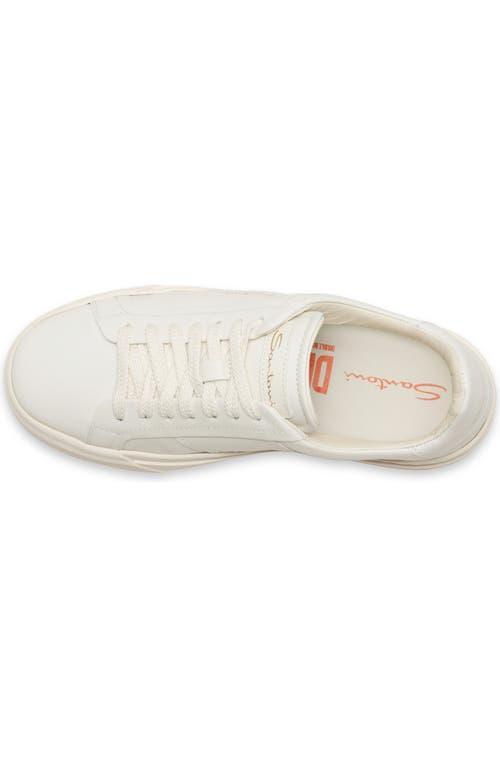 SANTONI Modern White Double Buckle Sneakers For Women Product Image