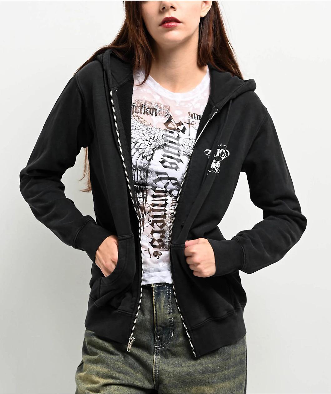 Affliction Lynchburg Black Zip Hoodie Product Image