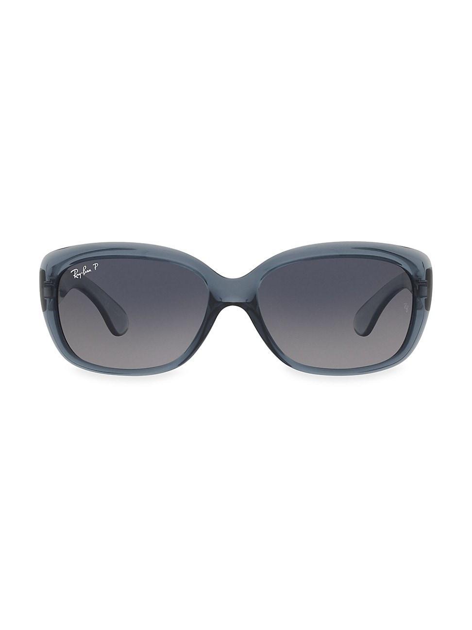 Ray-Ban Jackie Ohh Transparent Sunglasses Frame Grey Lenses Polarized Product Image