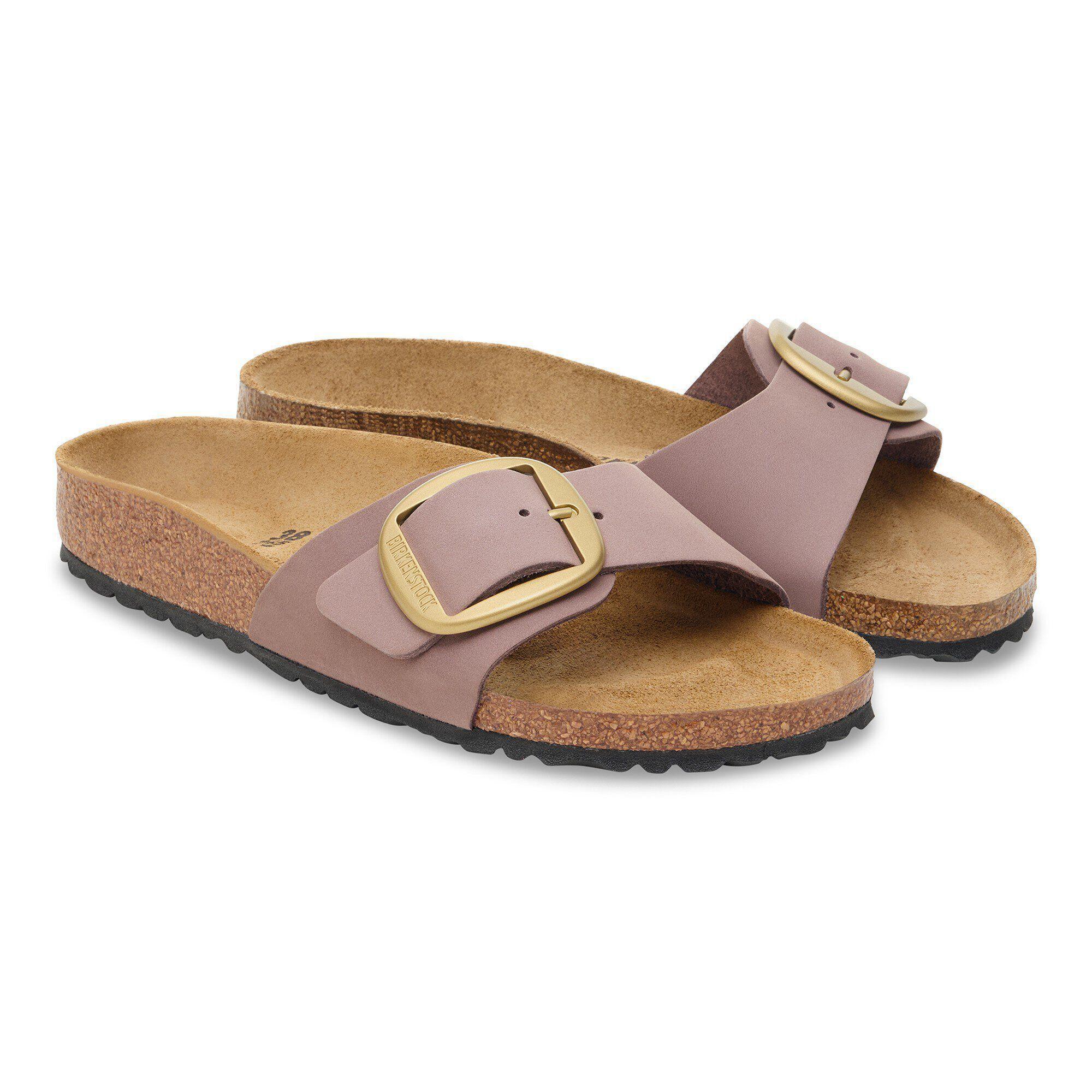 Madrid Big Buckle Nubuck Leather Ecru Product Image