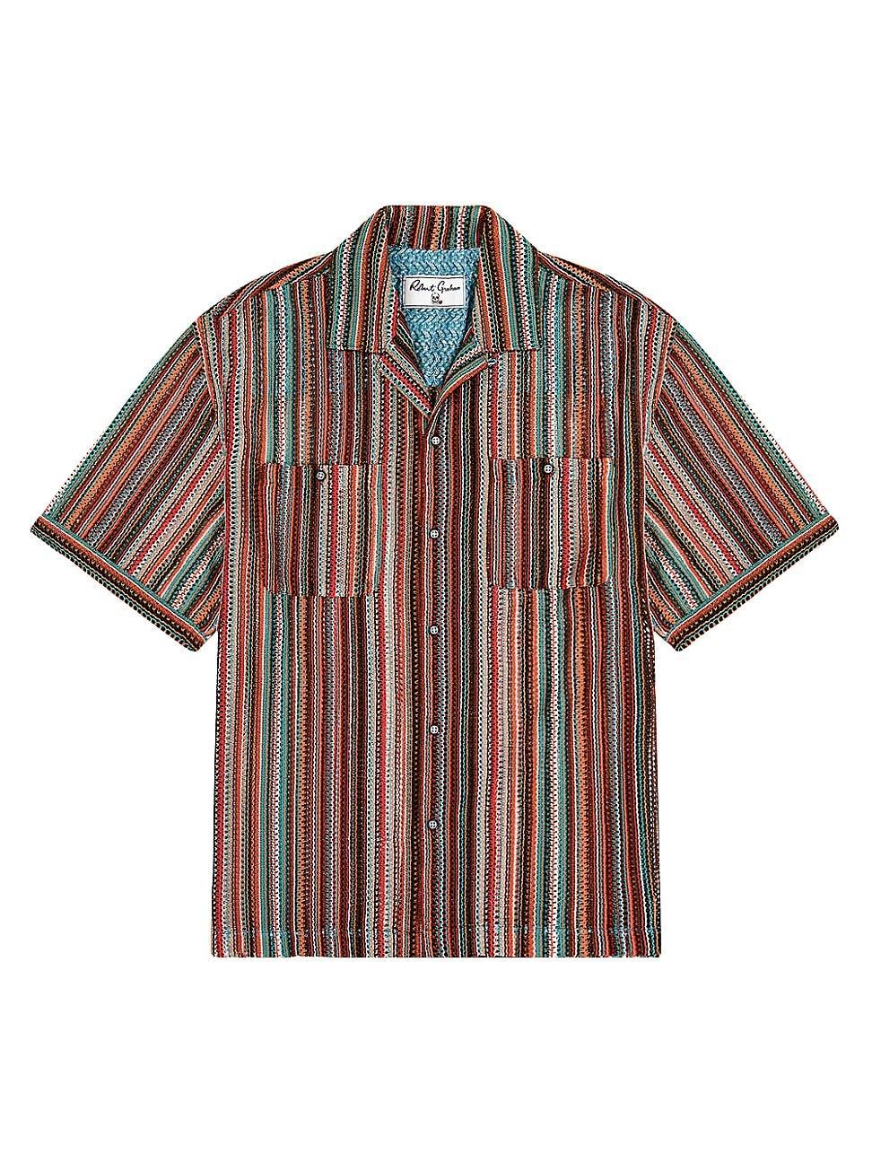 Mens Serape Printed Button-Front Shirt Product Image