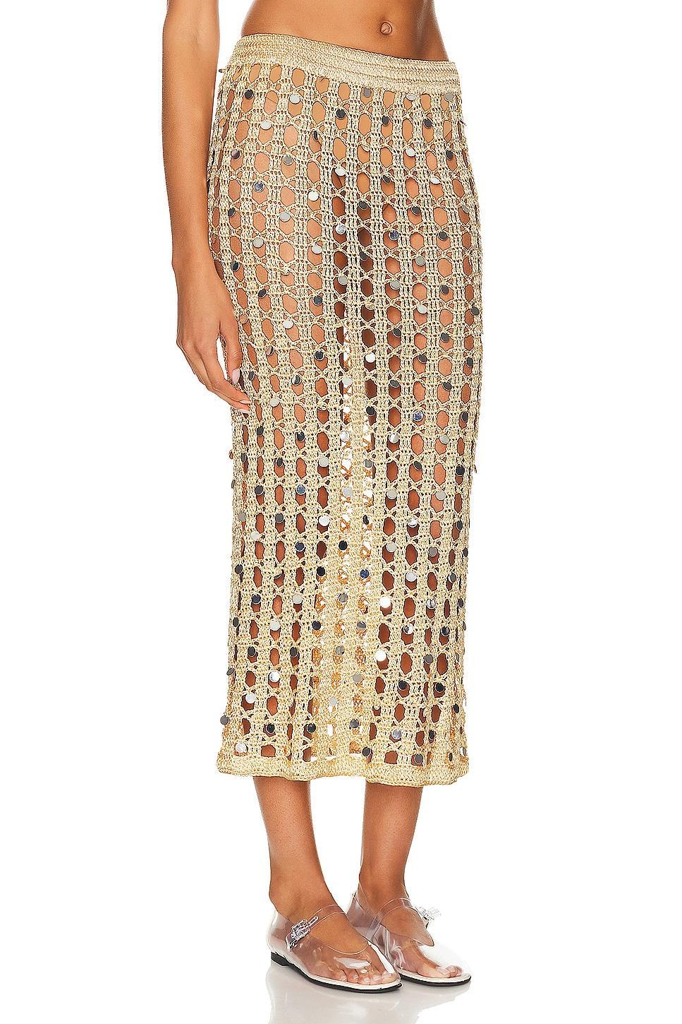 Calle Del Mar Crochet Embellished Skirt Product Image