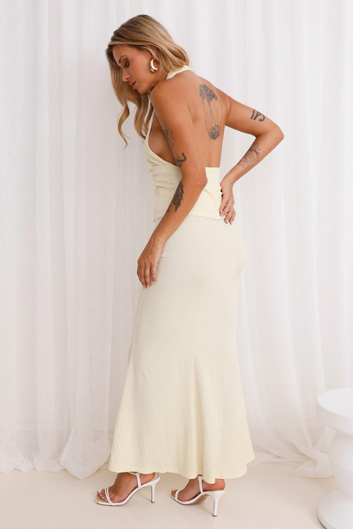 Island Groove Maxi Skirt Yellow Product Image