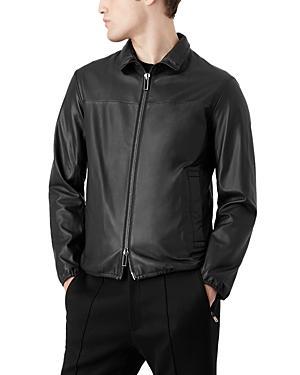 Emporio Armani Leather Full Zip Jacket Product Image