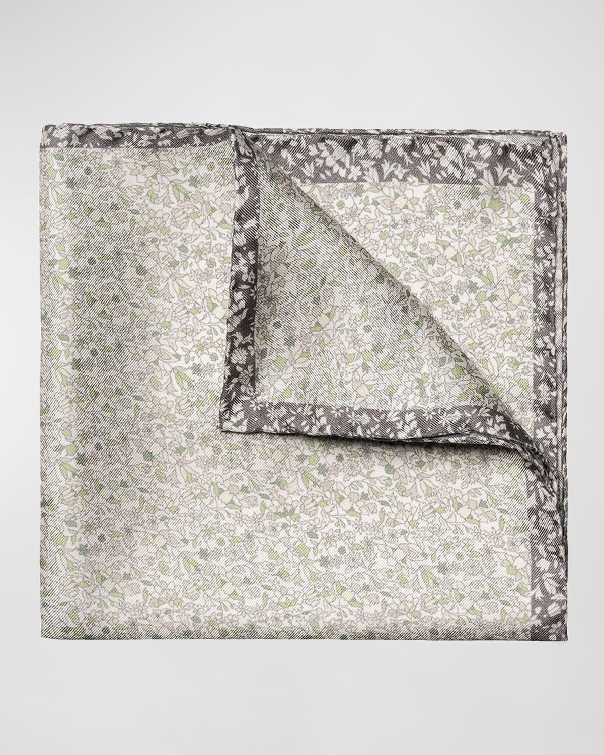 Mens Silk Floral Pocket Square Product Image