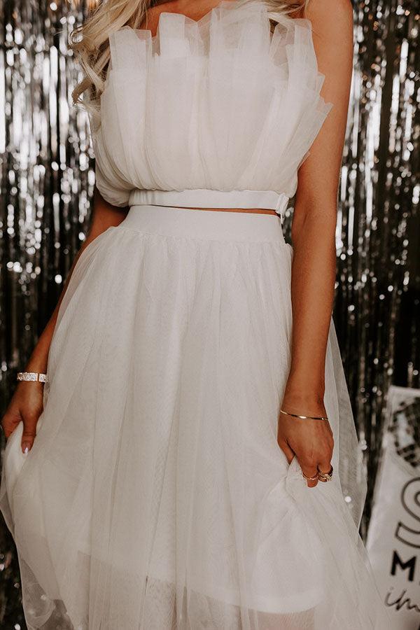 Into Bliss Tulle Skirt In Cream Product Image