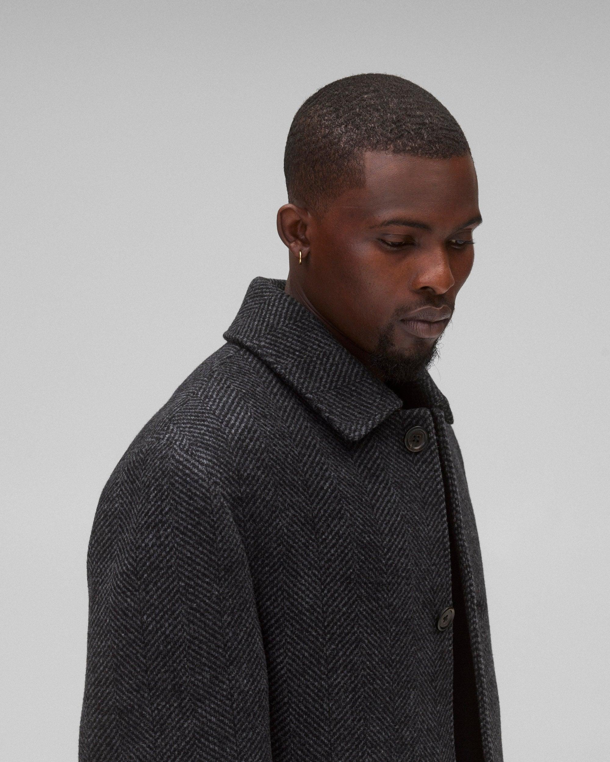 Wool Herringbone Scout Coat Male Product Image