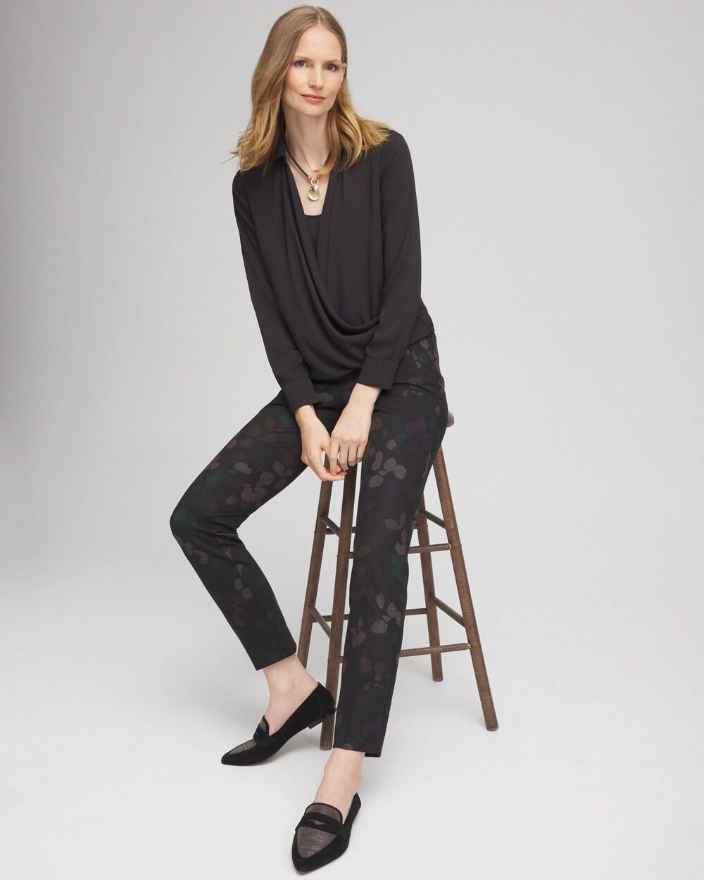Surplice Bubble Hem Shirt Product Image