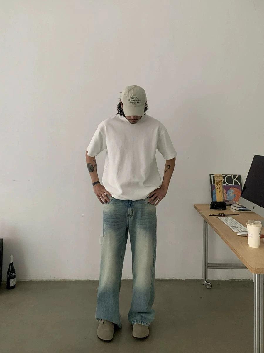 RT No. 18734 BLUE DENIM STRAIGHT JEANS Product Image