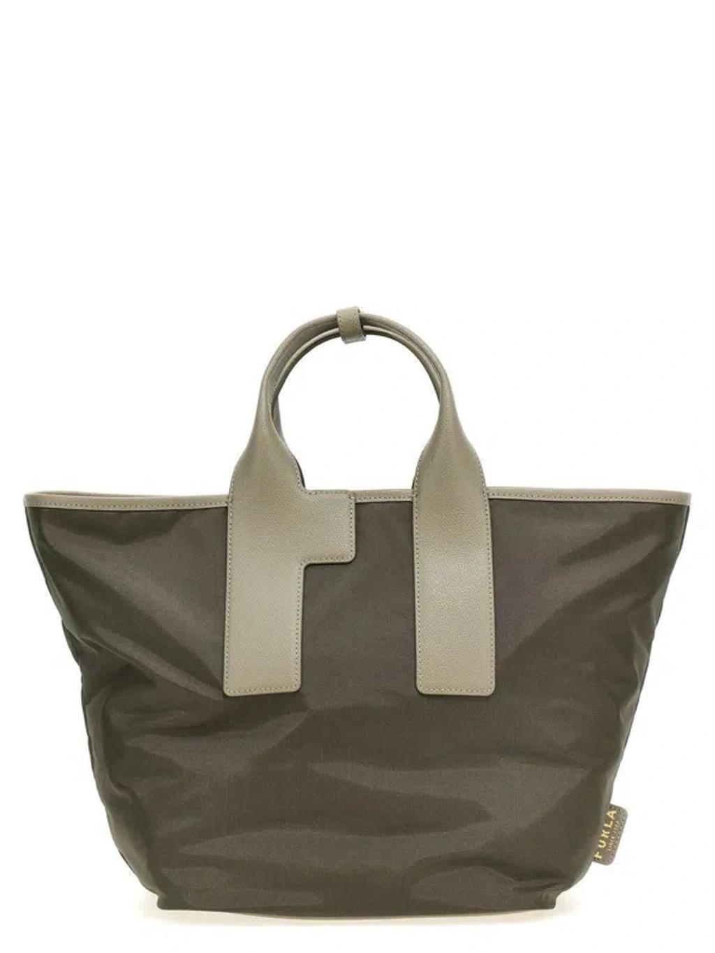 FURLA Piuma Top Handle Tote Bag In Gray Product Image