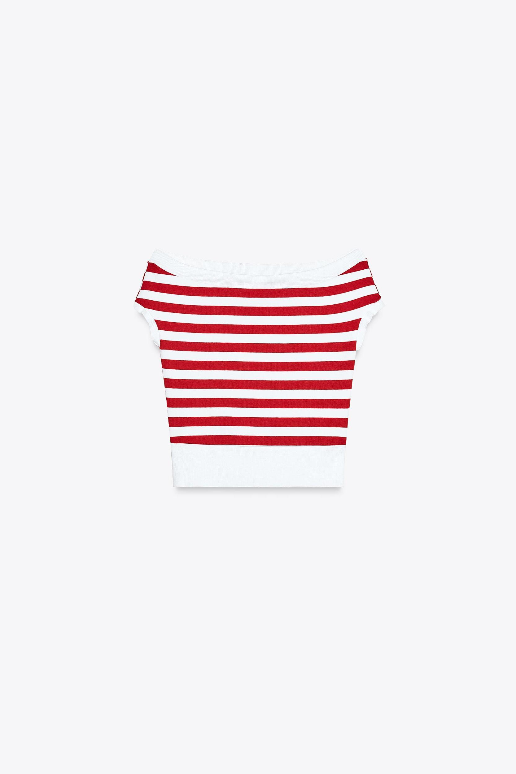 STRIPED BOATNECK TOP Product Image