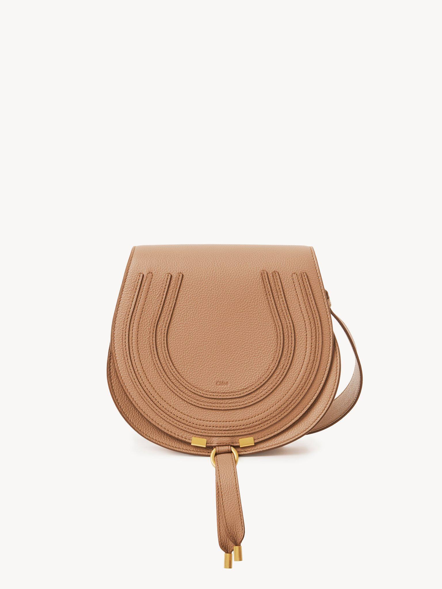 Marcie saddle bag in grained leather Product Image