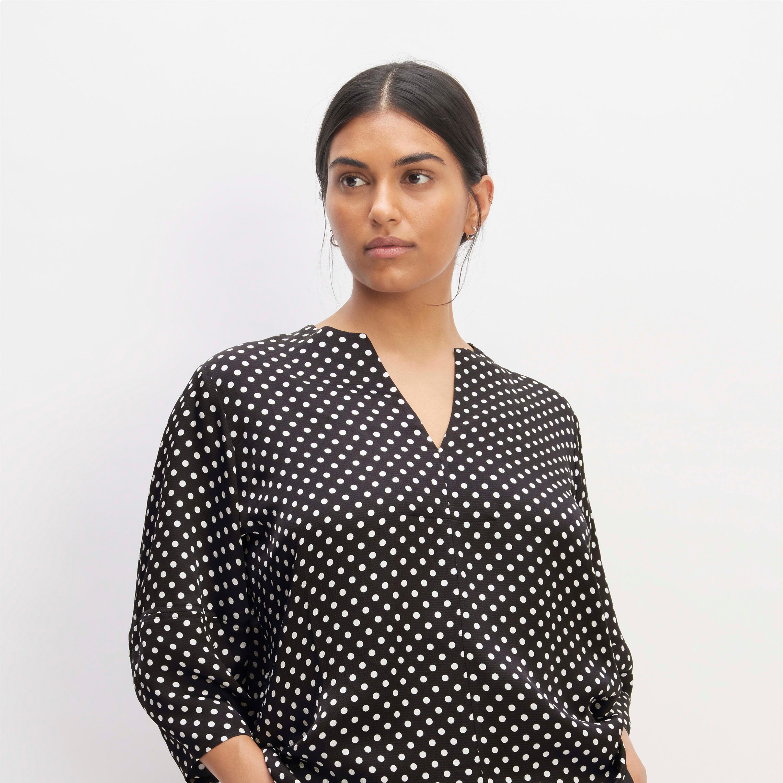 The Hammered Satin Balloon Sleeve Top Product Image