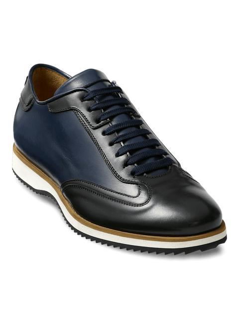 Mens Skel Low-Top Two-Tone Leather Sneakers Product Image