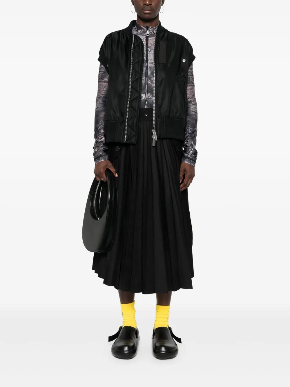 SACAI Ma-1 Nylon Utility Vest In Black Product Image