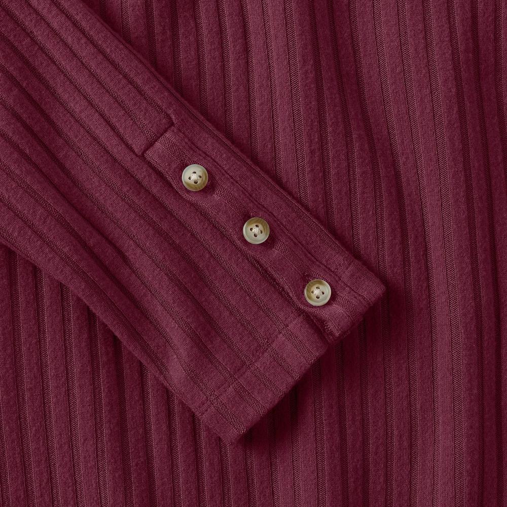 Lands' End Women's Long Sleeve Wide Rib Turtleneck - Large - Rich Burgundy Product Image