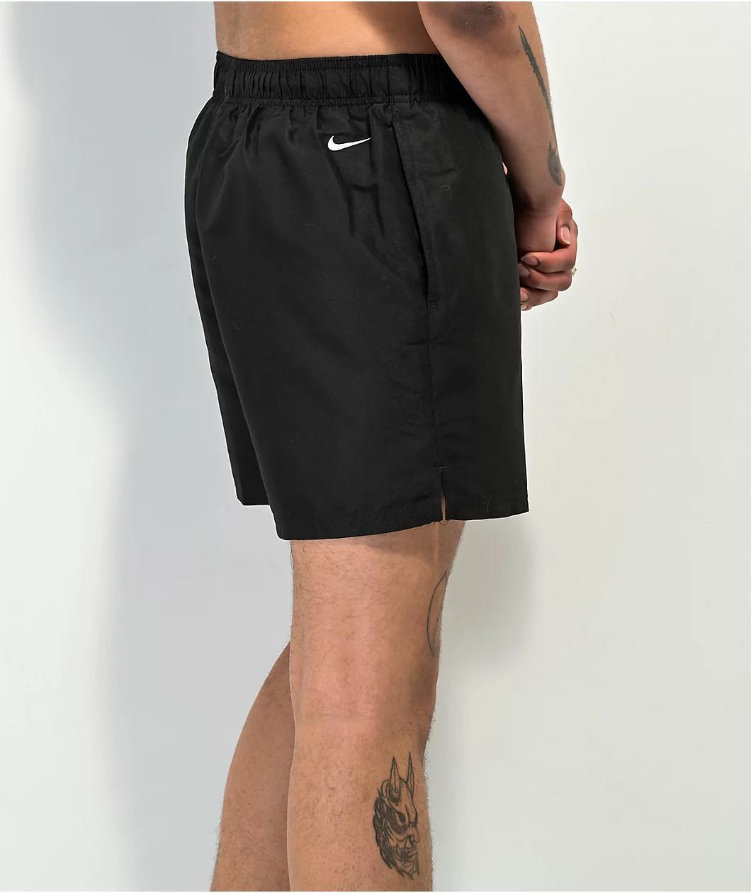 Nike Swim Swoosh Break Black Board Shorts Product Image