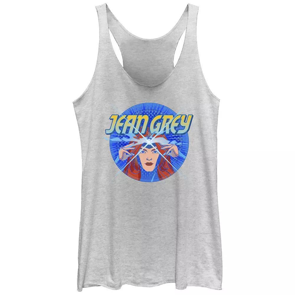 Juniors' Marvel X-Men Jean Grey Power Racerback Tank Top, Girl's, Size: XXL, White Grey Product Image
