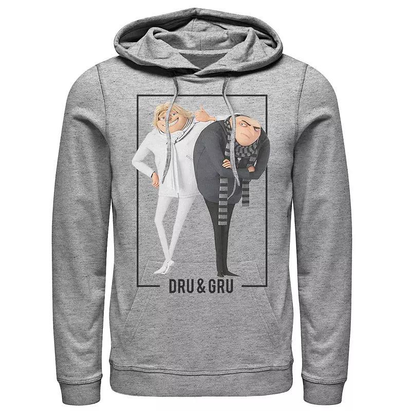 Men's Despicable Me Minions Dru & Gru Brothers Pullover Hoodie, Size: Small, Athletic Grey Product Image