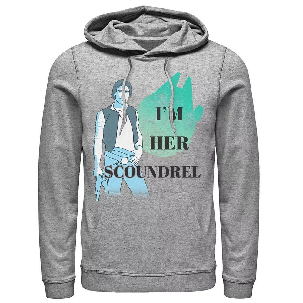 Men's Star Wars "I'm Her Scoundrel" Han Solo Watercolor Hoodie, Size: XL, Athletic Grey Product Image