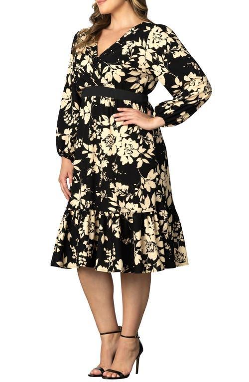 Womens Portia Surplice Midi-Dress Product Image