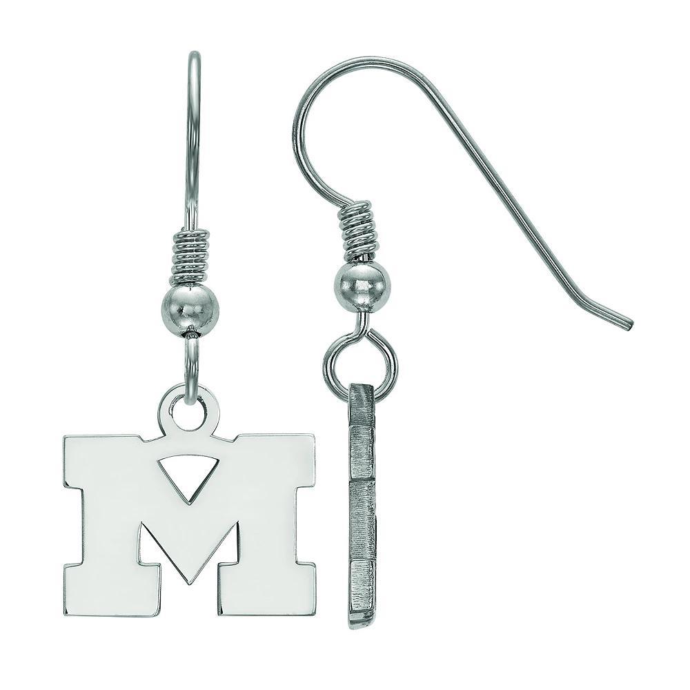LogoArt Sterling Silver Michigan Wolverines Extra Small Dangle Earrings, Women's, Size: 30MM Product Image