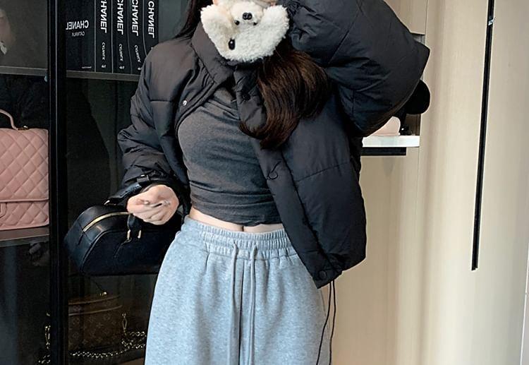 High Rise Plain Sweatpants Product Image