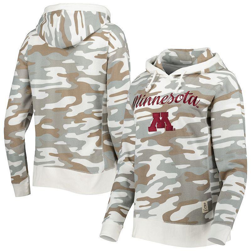 Women's Pressbox Camo Minnesota Golden Gophers San Pablo Pullover Hoodie, Size: Medium, Green Product Image