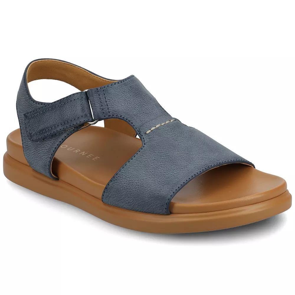 Journee Women's Mira T-Strap Sandals, Size: 6.5, Blue Product Image