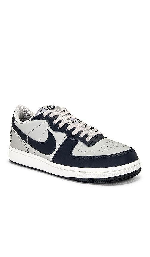 Nike Mens Nike Terminator Low - Mens Basketball Shoes Grey/Navy Product Image