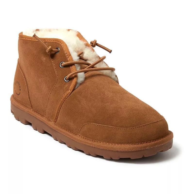 Fireside by Dearfoams Men's Shepparton Lace-Up Bootie Slippers, Size: 9, Brown Product Image