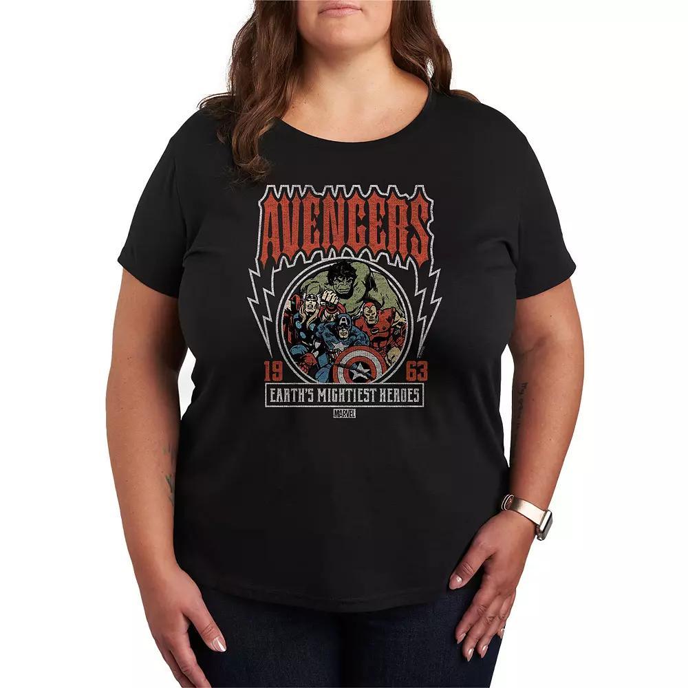 Womens Marvel Avengers Vintage Band Graphic Tee Product Image