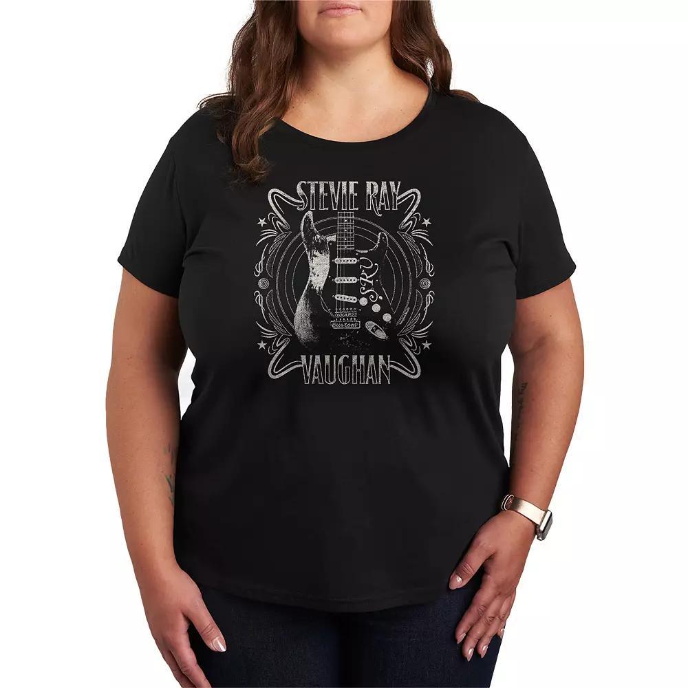 Plus Size Stevie Ray Vaughan Guitar Graphic Tee, Womens Product Image