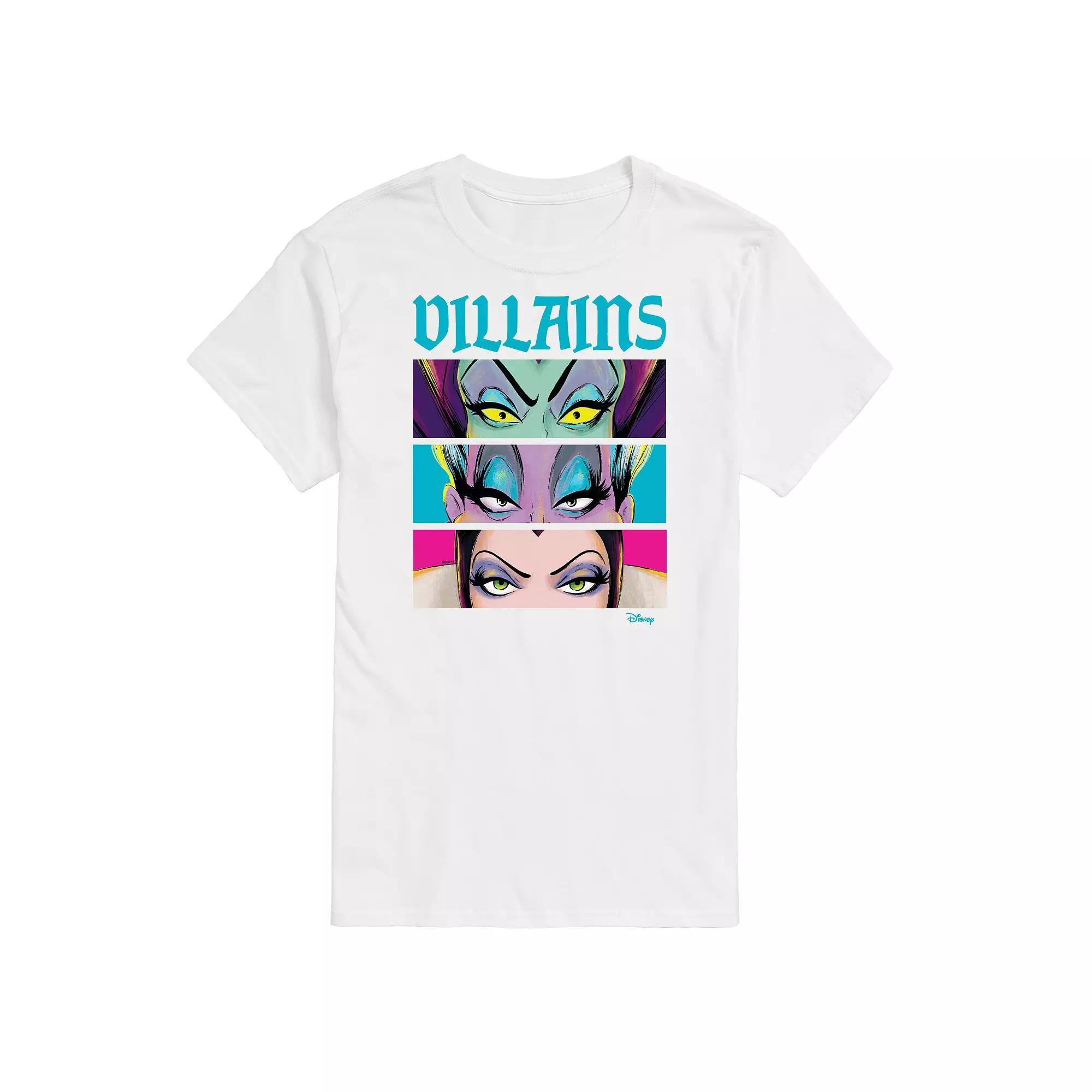 Disney Villains Big & Tall Villains Stacked Graphic Tee, Mens Blue Product Image
