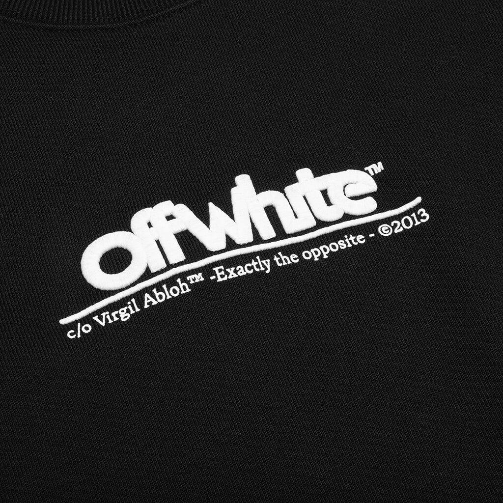 Chunky Logo Slim Crewneck - Black/White Male Product Image